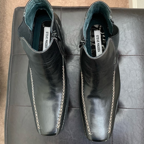 Steve Madden Loadyr Black Leather Brand new